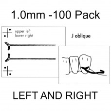 Roach Clasps / J Oblique Clasp Bic Medium - LEFT AND RIGHT MIXED - 50 x Left and 50 x Right - 1.0mm Thick - Head Width 5.5mm - Length 4cm **100pc Pack** (REF 1022.2)